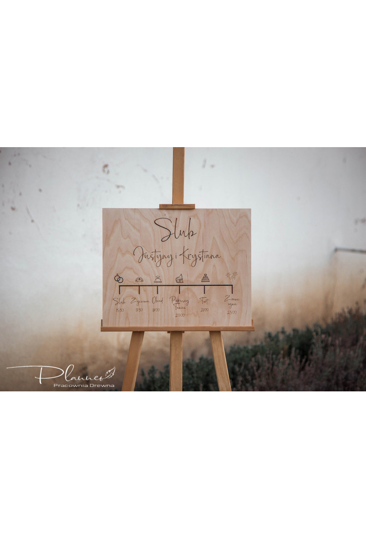 Drewniany plan wesela