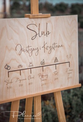 Plan wesela tablica