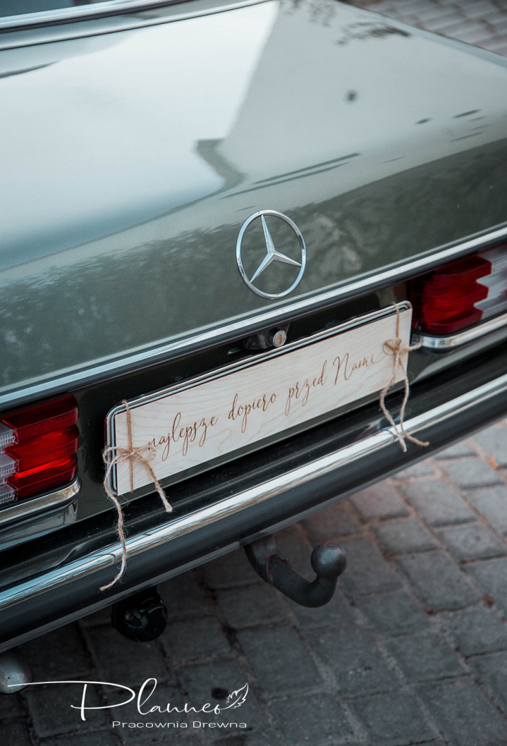 Tablica rejestracyjna drewniana