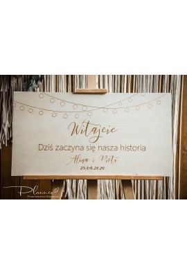 Tablica powitalna grawerowana