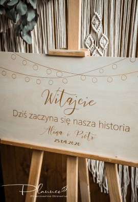 Tablica powitalna wesele