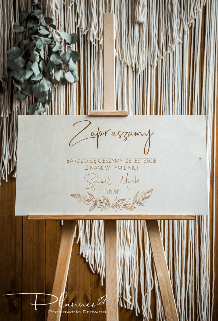 Tablica powitalna weselna