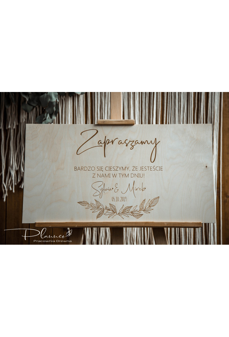 Tablica powitalna ślubna