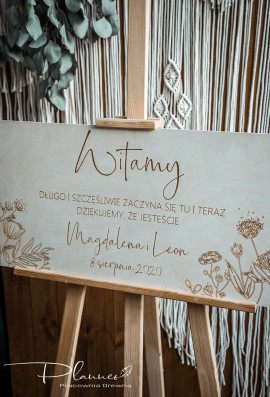 Tablica powitalna ślub
