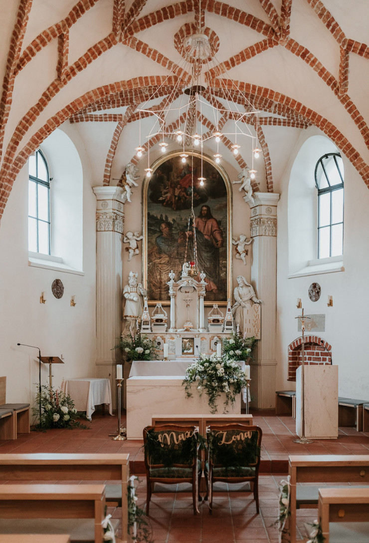 Drewniany napis Mąż Żona