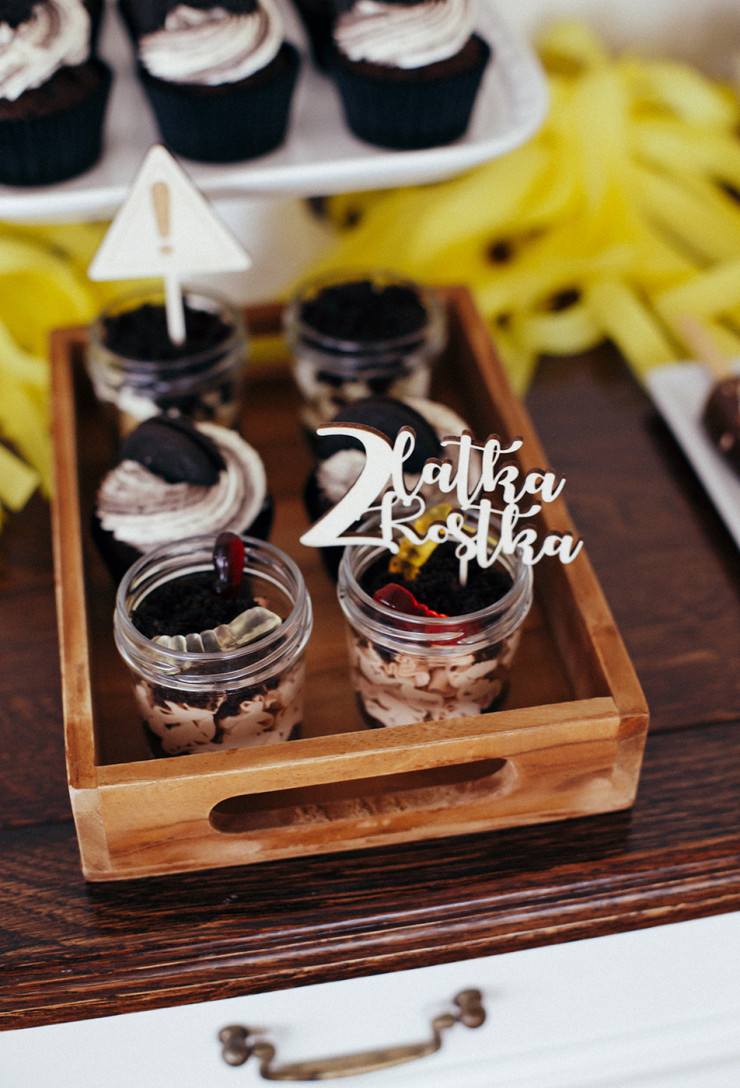 Minitoppery drewniane urodzinowe