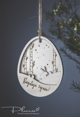 Drewniane jajko Alleluja