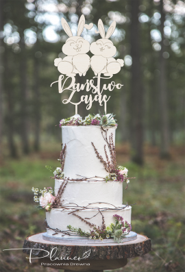 Drewniany topper Zając