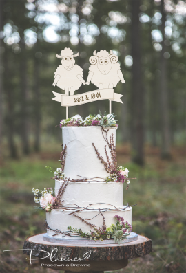 Drewniany topper Baranki