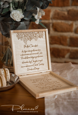 Pamiątka grawerowana dla Rodziców Chrzestnych