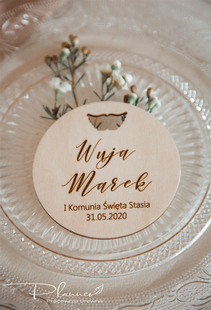 Winietka grawerowana na Komunię