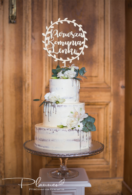 Topper Komunia Święta Liście