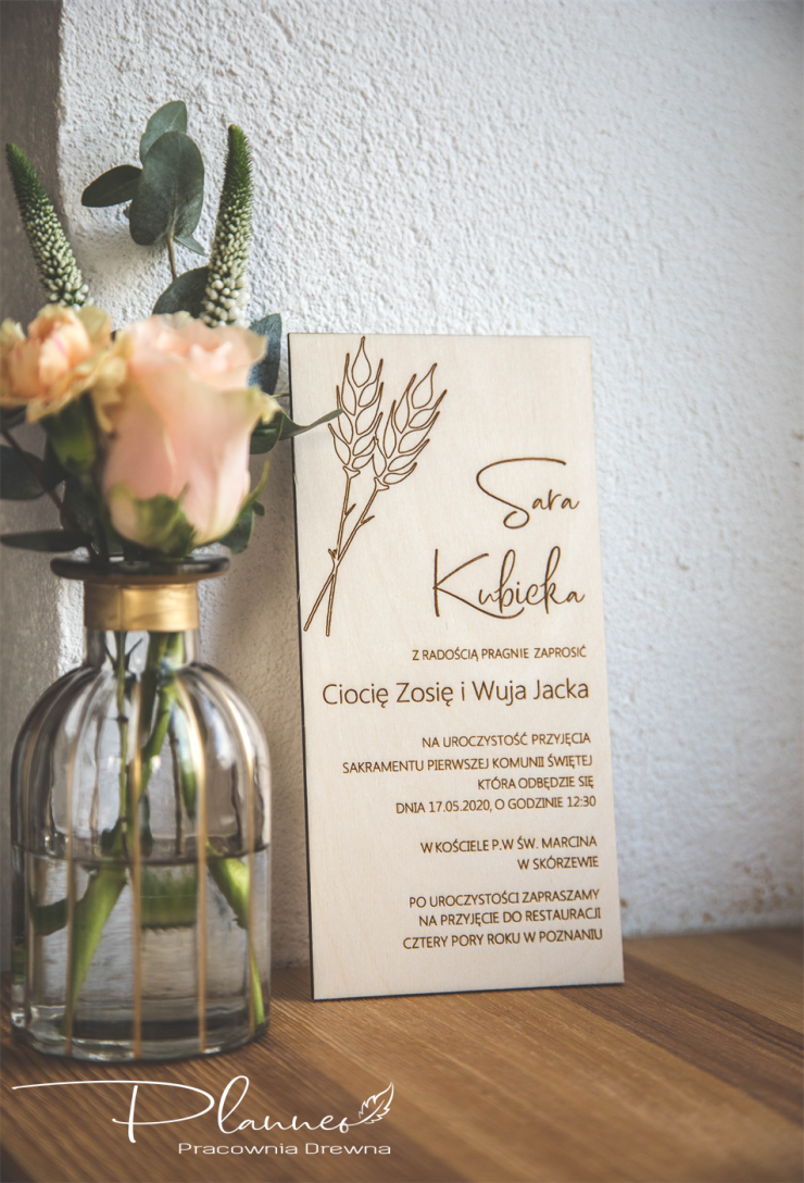 Zaproszenie Komunia Święta