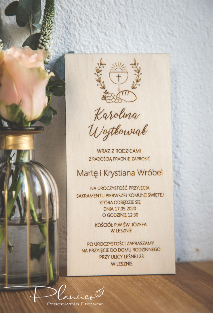 Zaproszenie Komunijne