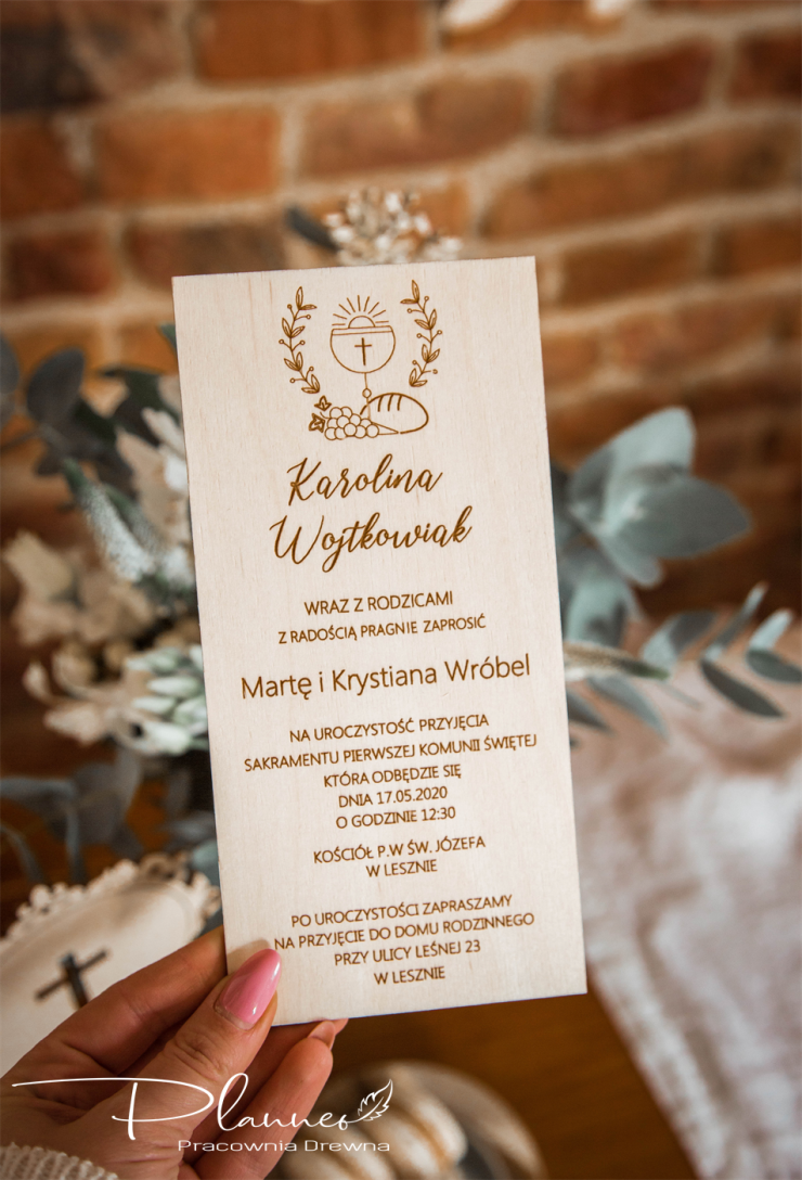 Zaproszenie wzór Kielich