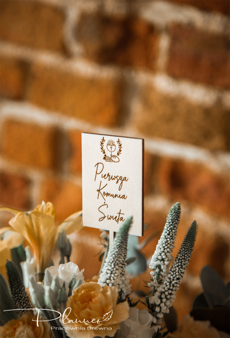 Bilecik do kwiatów grawer