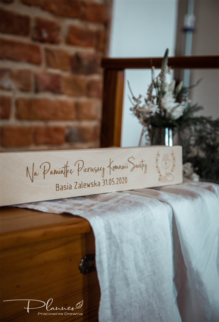 Pudełko na świecę komunia