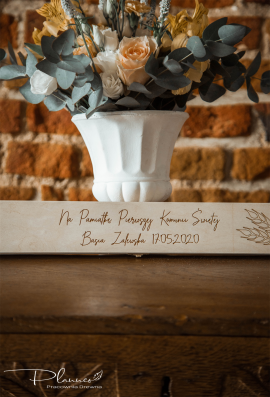 Pudełko na świecę wzór Kłosy