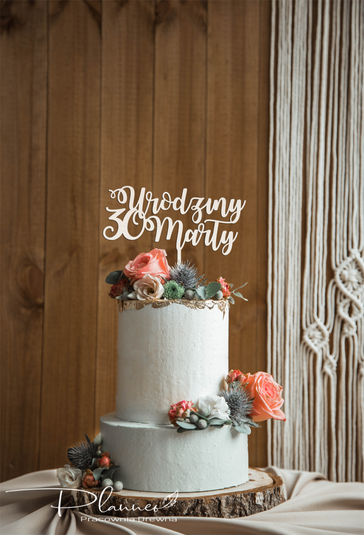 Topper Urodzinowy z cyfrą