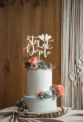 Topper Urodzinowy balony serca