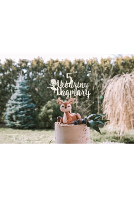 Topper drewniany Urodziny Baletnica