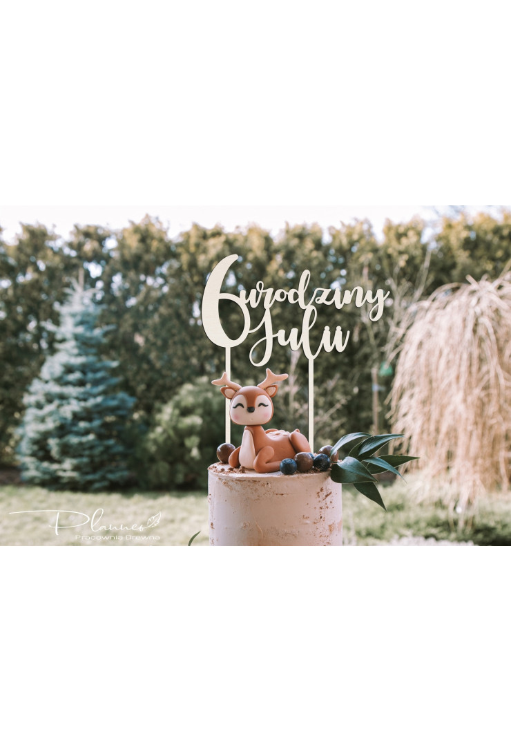 Topper drewniany Urodziny