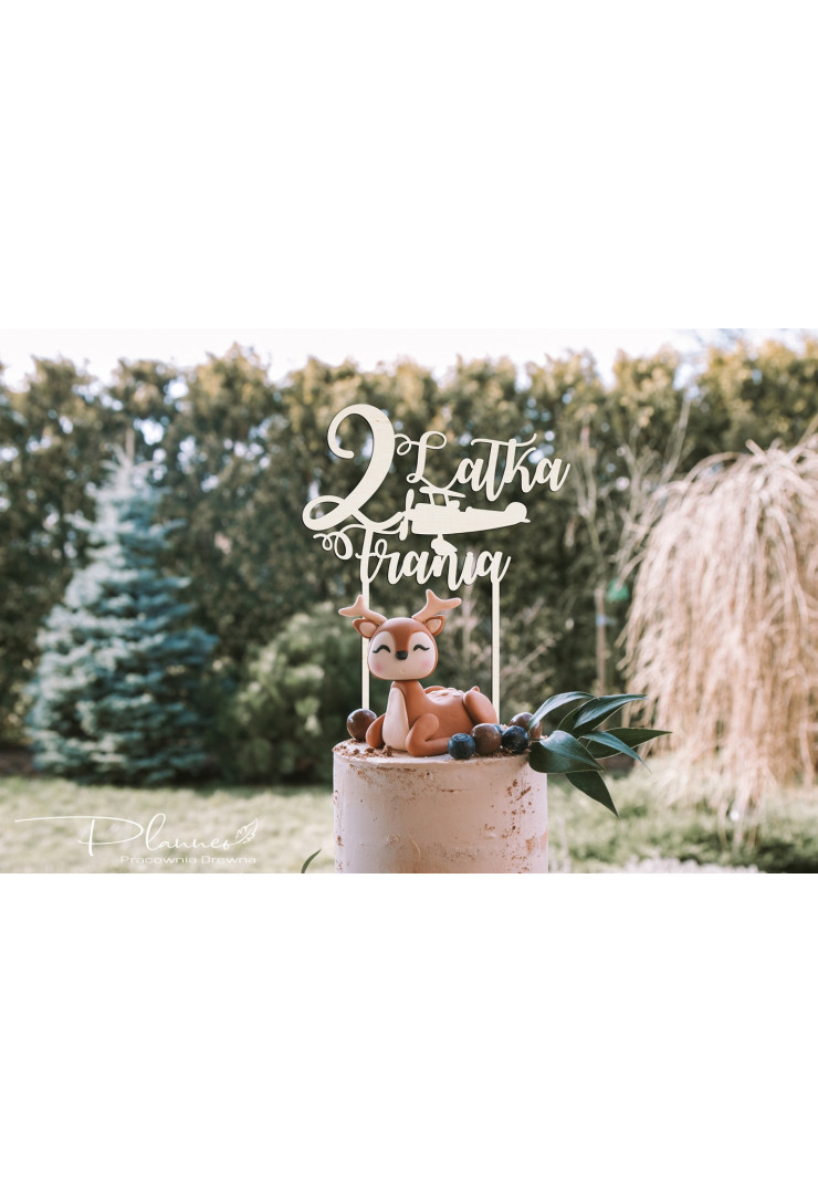 Topper drewniany Samolot