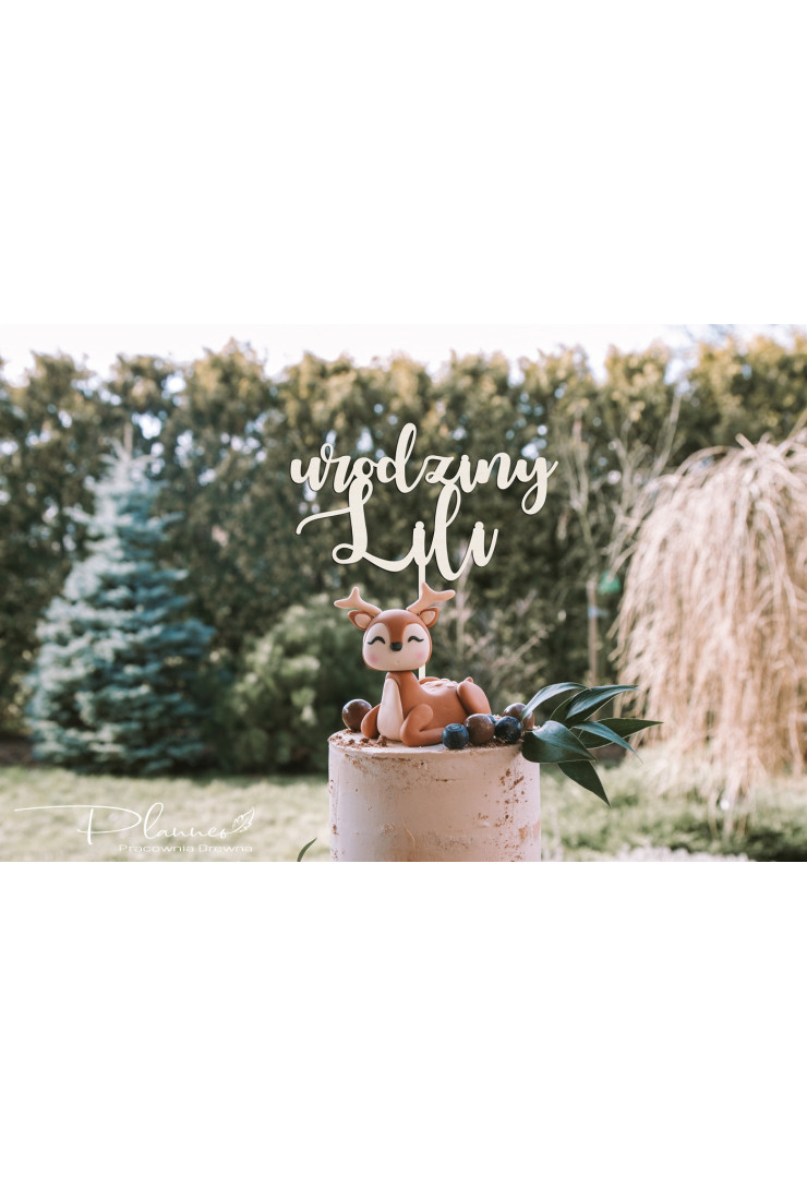 Topper drewniany na urodziny