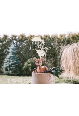 Topper drewniany It's a boy