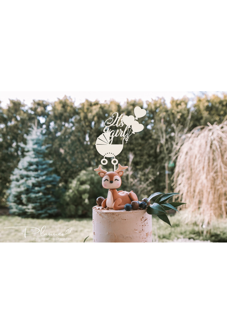 Topper drewniany It's a girl