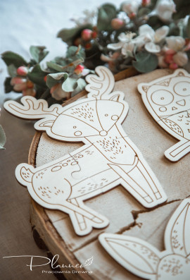 Drewniane Puzzle zwierzęta leśne