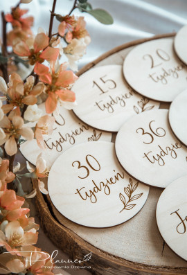 Tabliczki do zdjęć z tygodniami