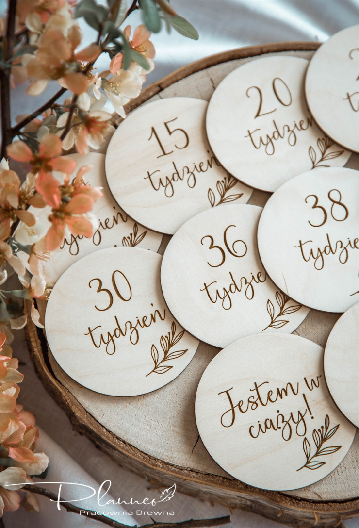 Tabliczki do zdjęć z tygodniami