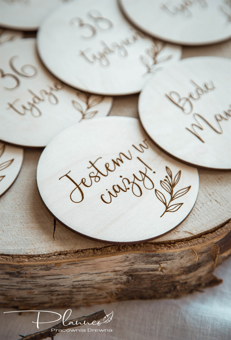 Tabliczki do zdjęć z tygodniami