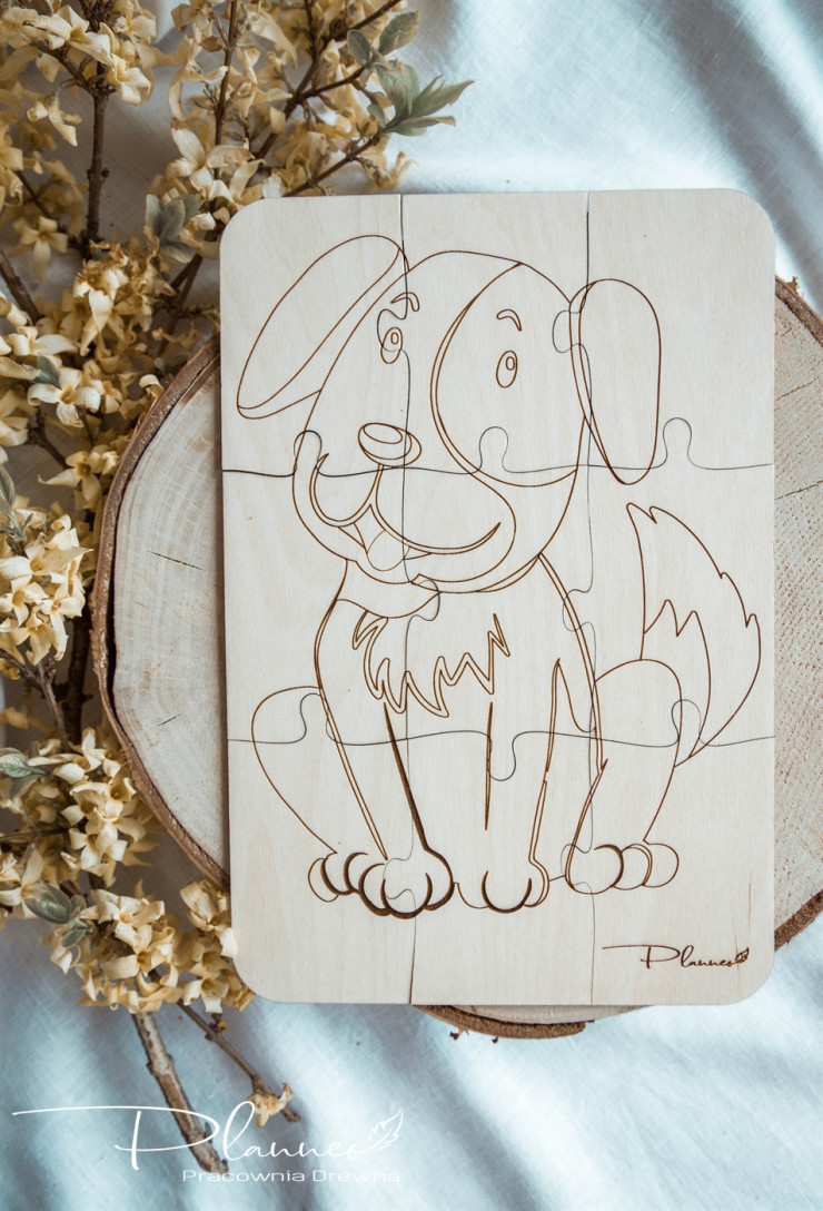 Drewniane Puzzle Zwierzęta