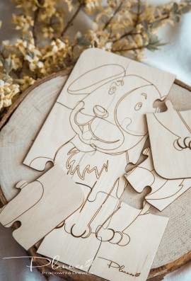 Drewniane Puzzle Zwierzęta