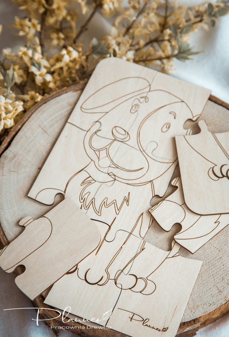 Drewniane Puzzle Zwierzęta