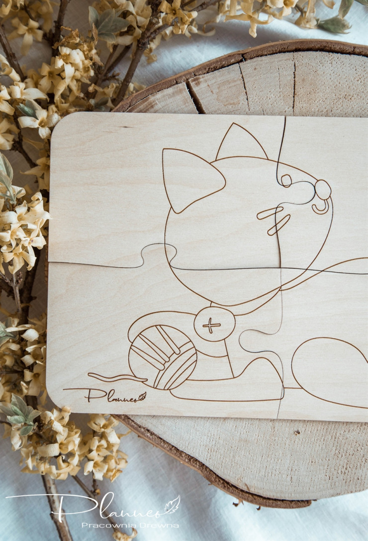 Drewniane Puzzle Zwierzęta