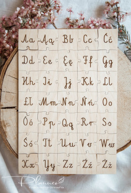 Drewniane Puzzle Alfabet