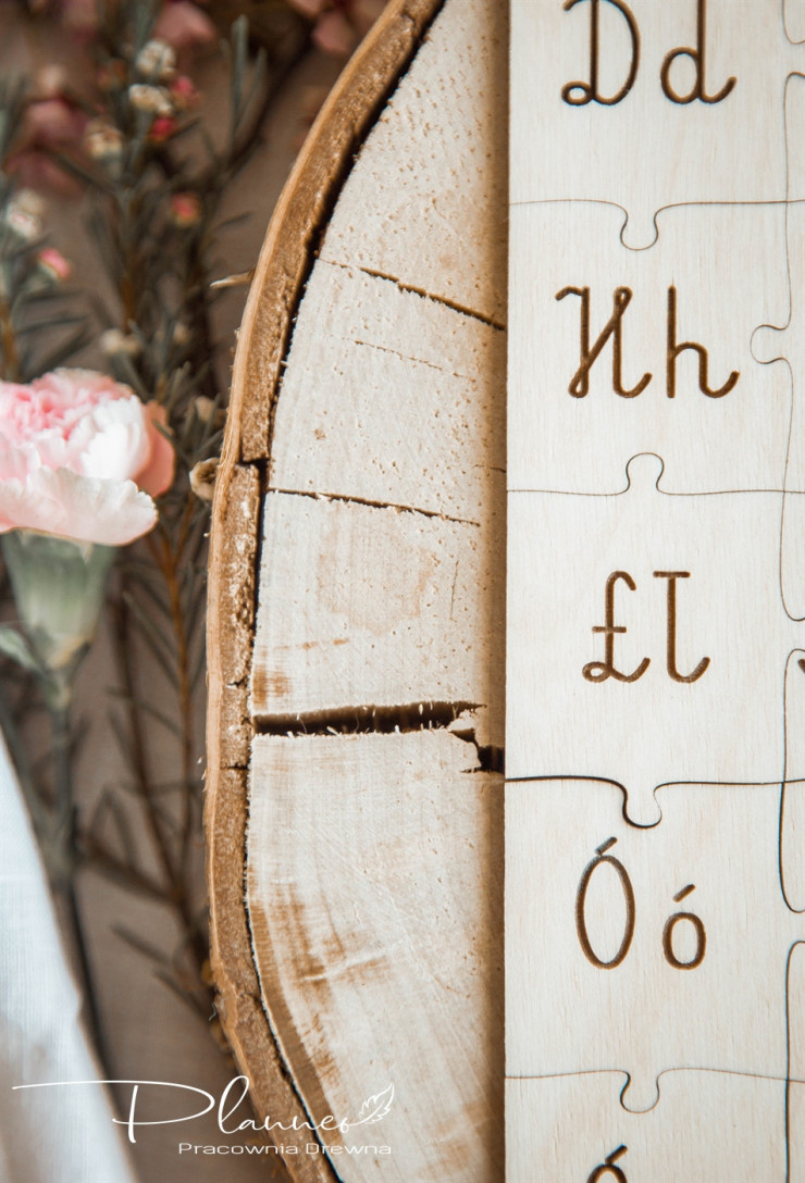 Drewniane Puzzle Alfabet