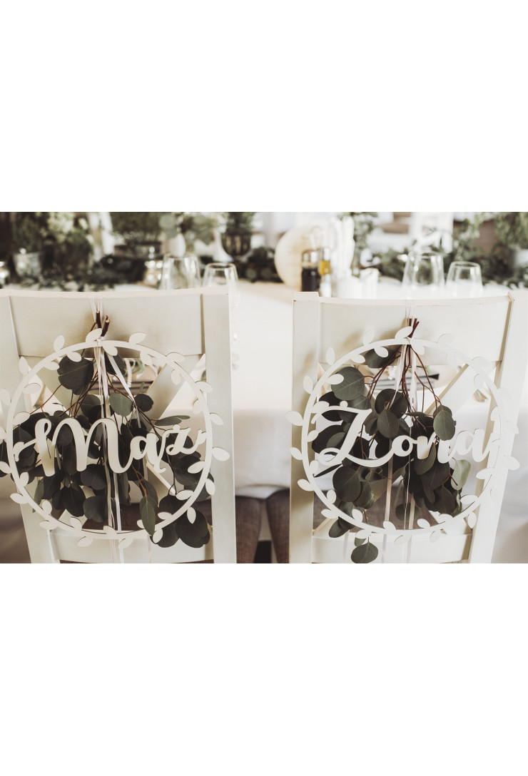 Obręcze liście Mąż Żona