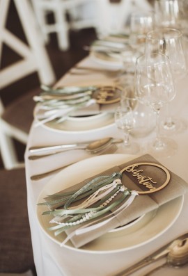 Drewniana winietka Łapacz snów