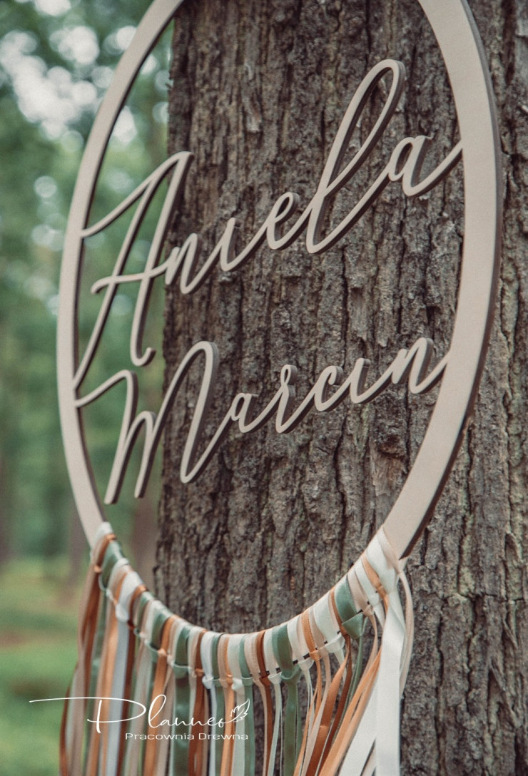 Obręcz imiona Pary Młodej