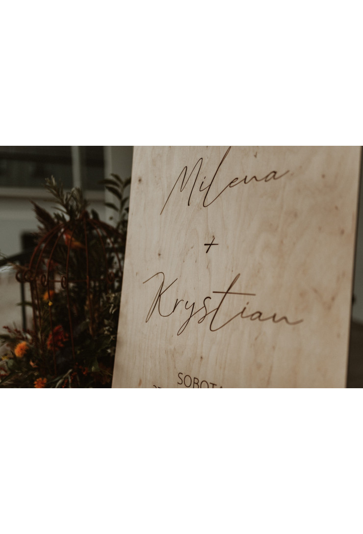 Tablica drewniana wesele