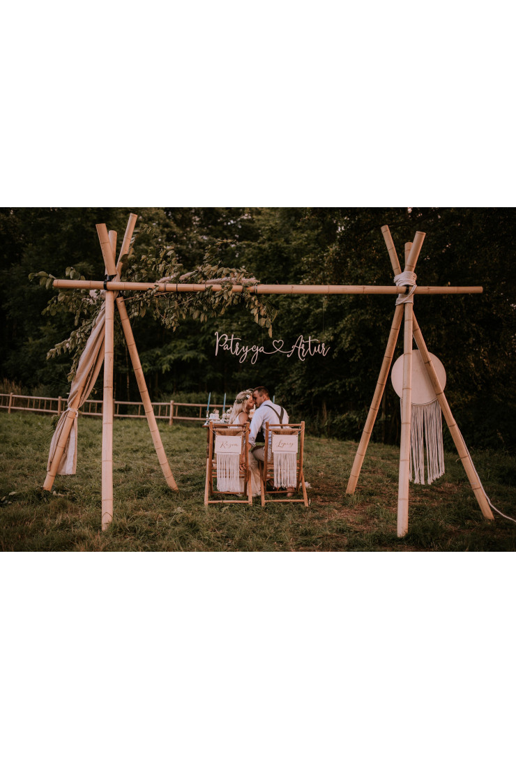 Imiona Pary Młodej drewniane