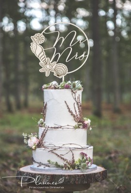 Topper Mr Mrs Muszelki