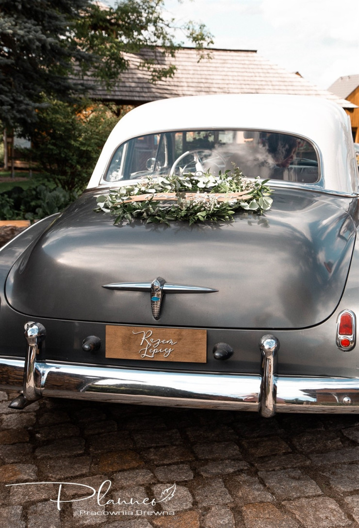 Tablica rejestracyjna drewniana