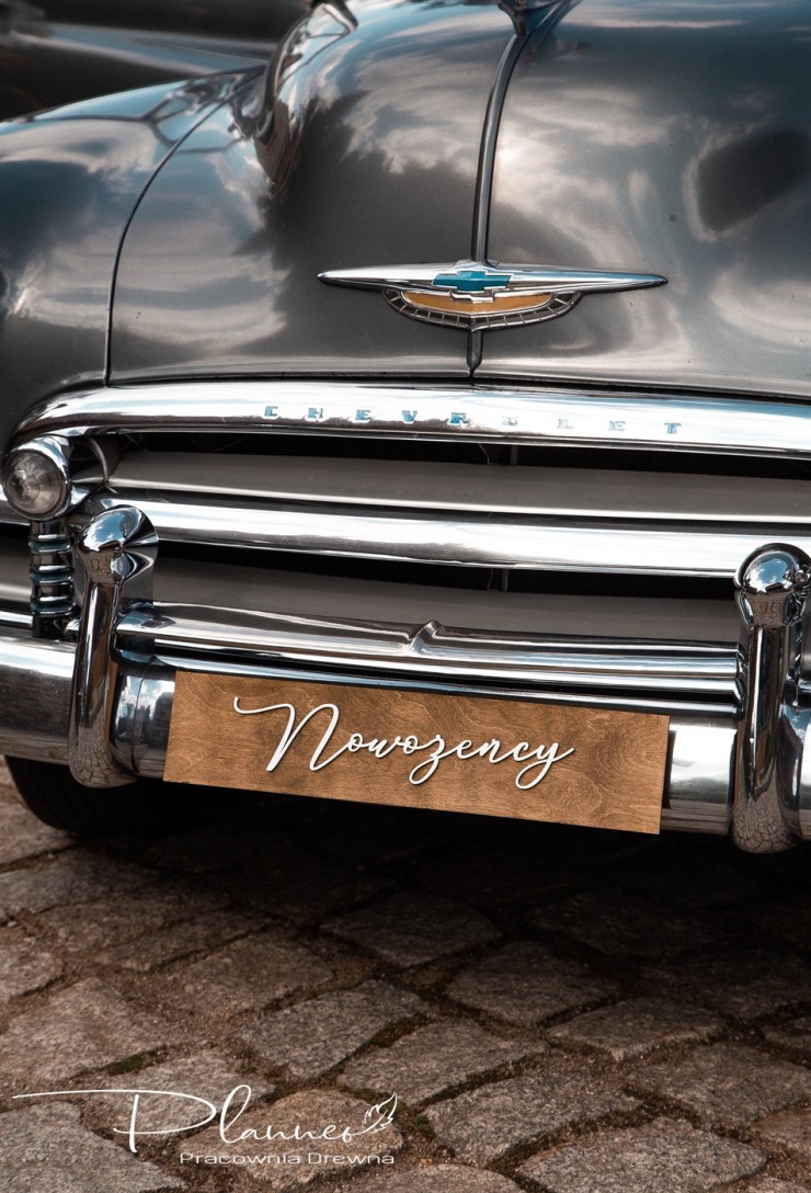 Tablica rejestracyjna nowożeńce