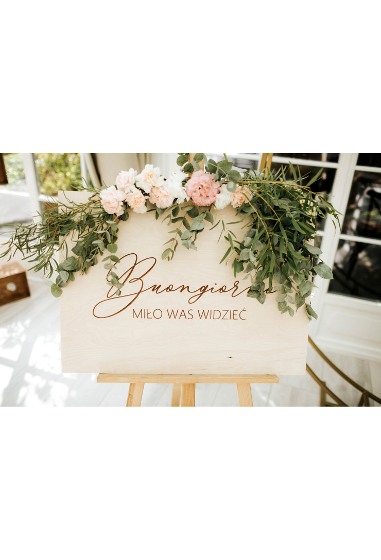 Tablica powitalna ślubna