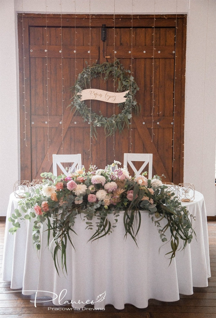 Wstęga grawerowana Razem Lepiej drewniana